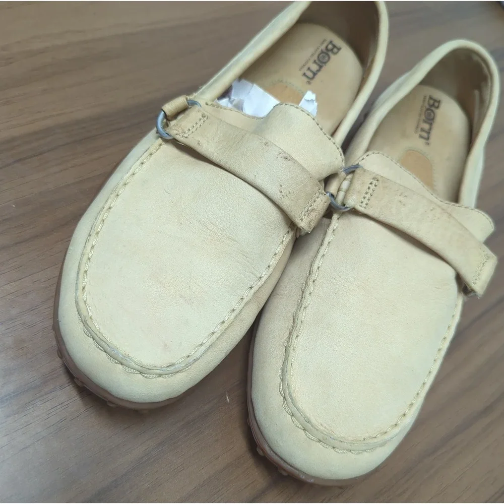 Born Brown Leather Driving Shoes Slip On Penny Loafers Men's US Size 8.5